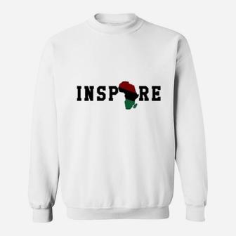 Black History Culture Inspire Empower Love Lead Influence Sweat Shirt - Seseable