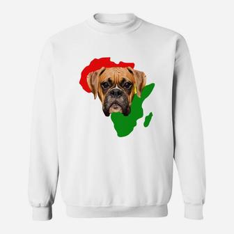 Black History Month African Map Boxer Gift For Pet Lovers Proud Black Sweat Shirt - Seseable