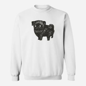 Black Pug Sweat Shirt - Seseable