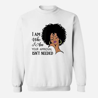 Black Queen Lady Curly Natural Afro African American Ladies Sweat Shirt - Seseable