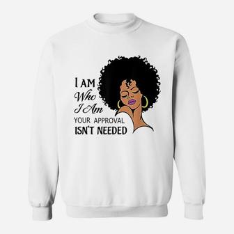 Black Queen Lady Curly Natural Afro African American Ladies Sweatshirt - Seseable