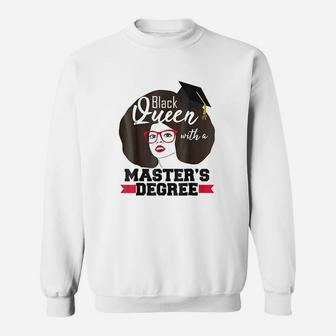 Black Queen Masters Degree Graduation Msw Mba Gift Sweatshirt | Seseable UK