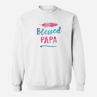 Blessed Papa Shirt Puerto Rico Dad Fathers Day Gift Sweat Shirt - Seseable