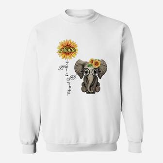 Blessed To Be Called Auntie Hippie Elephant Sweatshirt - Seseable
