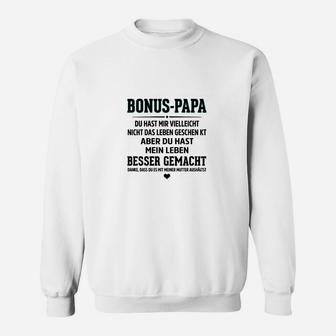 Bonus-Papa Herren Sweatshirt, Liebevolle Botschaft für Stiefväter - Seseable