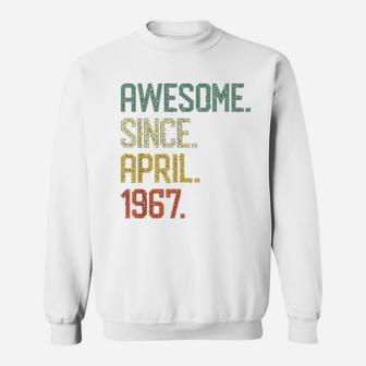 Born In April 1967 Vintage Birthday Sweat Shirt | Seseable UK