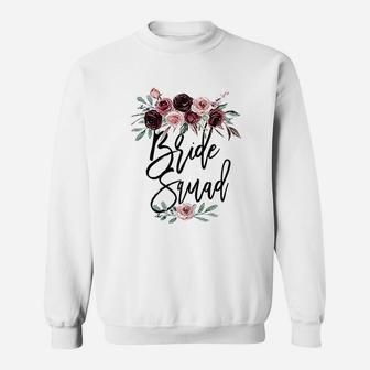 Bridal Gift For Bridesmaid Best Friend Bride Squad Sweat Shirt - Seseable