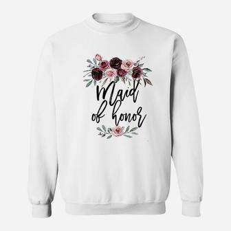 Bridal Shower Cute Wedding Gift For Bridesmaid Maid Of Honor Sweat Shirt - Seseable
