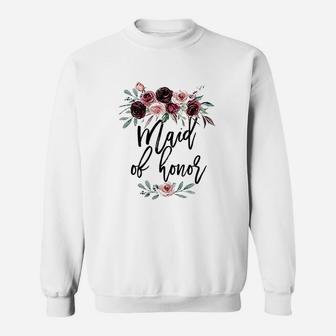 Bridal Shower Cute Wedding Gift For Bridesmaid Maid Of Honor Sweat Shirt - Seseable