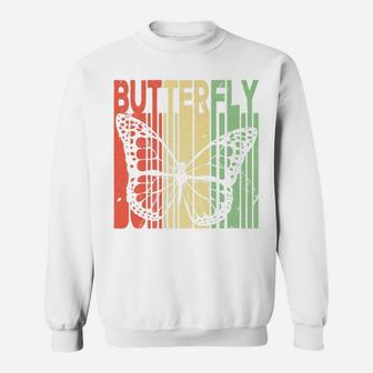 Butterfly Vintage Retro Unisex Sweat Shirt - Seseable