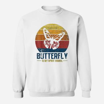 Butterfly Vintage Sweat Shirt - Seseable