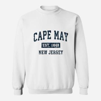 Cape May New Jersey Nj Vintage Sports Sweat Shirt - Seseable