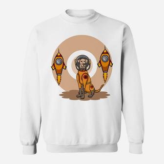 Cartoon Astronaut Dog In Space Cute Dog Lovers Gift Sweatshirt - Seseable