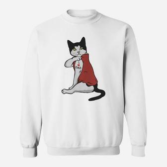 Cat Tattoo I Love Dad Fathers Day 2020 Sweat Shirt - Seseable