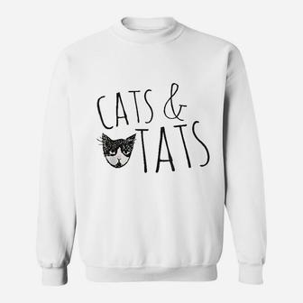 Cats And Tats Cat Tattoo Lover Sweat Shirt - Seseable