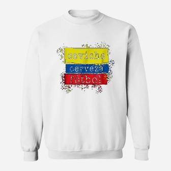 Ceviche Cerveza Futbol Funny Ecuador Flag Soccer Sweatshirt - Seseable