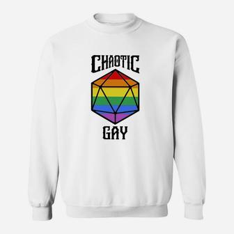 Chaotic Gay Rainbow Dice Shirt Sweat Shirt - Seseable