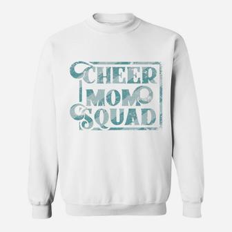 Cheer Mom Squad Sport Proud Mother Mommy Distressed Sweat Shirt - Seseable