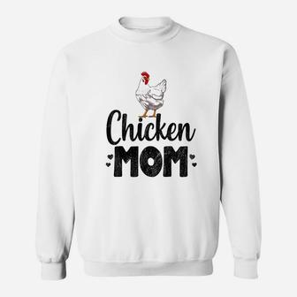Chicken Mom Funny Country Farm Animal Gift Sweat Shirt - Seseable