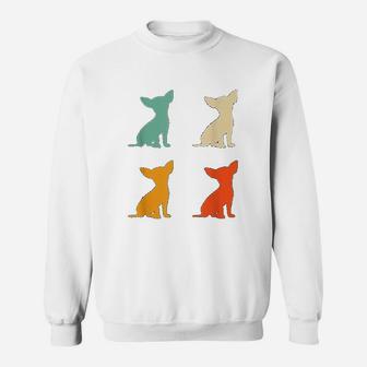 Chihuahua Gift For Dog Lover Retro Chihuahua Vintage Dog Sweat Shirt - Seseable