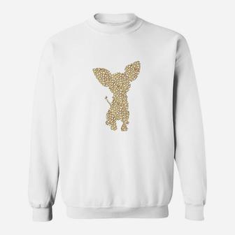 Chihuahua Leopard Print Dog Pup Animal Lover Gift Sweat Shirt - Seseable
