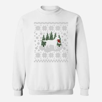 Christmas Black Labrador Silhouette Santa Hat Sweat Shirt - Seseable