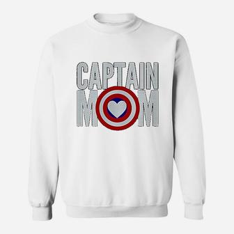 Christmas Gift For Mom Birthday Gift Captain Mom Superhero Sweat Shirt - Seseable