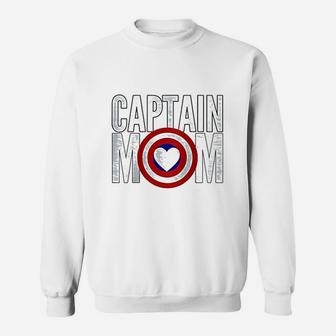 Christmas Gift For Mom Birthday Gift Captain Mom Superhero Sweat Shirt - Seseable