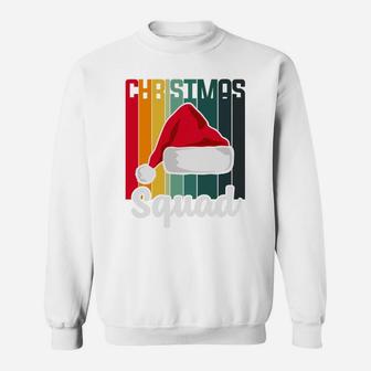 Christmas Squad Family Matching Retro Xmas Hat Sweatshirt - Seseable