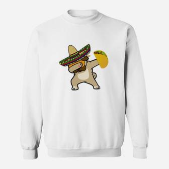 Cinco De Mayo Dabbing Pug Dog Taco Mexican Sombrero Sweat Shirt - Seseable