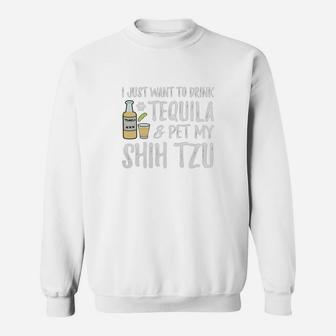 Cinco De Mayo Shirt For Tequila Lover Shih Tzu Dog Mom Sweat Shirt - Seseable