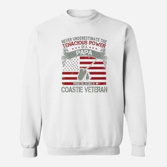 Coastie Veteran A Papa, best christmas gifts for dad Sweat Shirt - Seseable