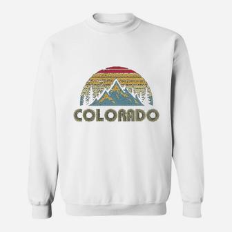 Colorado Retro Vintage Mountains Nature Hiking Sweat Shirt | Seseable CA