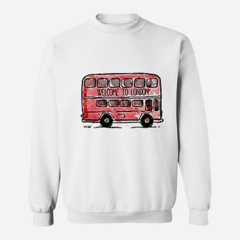 Colorful Big Bus London Welcome To London Sweat Shirt - Seseable