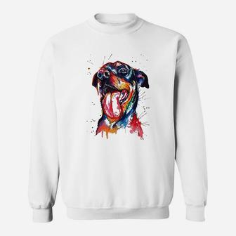 Colorful Rottweiler Dog Lovers Sweat Shirt - Seseable