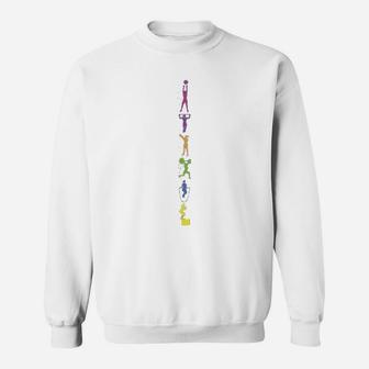 Colorful Workout Lifting Fitness Moves Burnout Sweat Shirt - Seseable