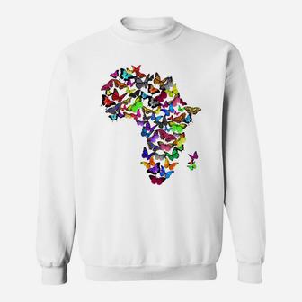 Cool Mama Africa Butterfly Style Africans Gif Sweat Shirt - Seseable