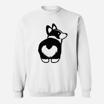 Corgi But Wall Animal Cute Dog Puppy Heart Love Rescue Sweat Shirt - Seseable