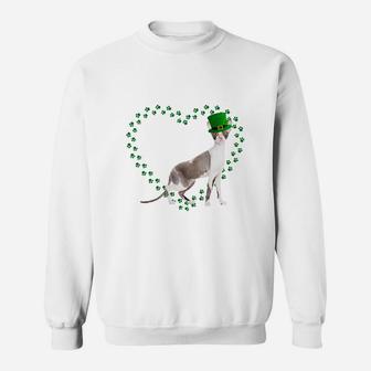 Cornish Rex Heart Paw Leprechaun Hat Irish St Patricks Day Gift For Cat Lovers Sweat Shirt - Seseable