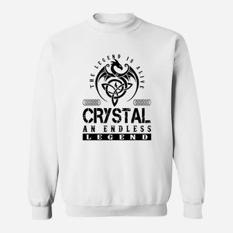 Crystal Shirts - Legend Alive Crystal Name Shirts Sweatshirt - Seseable