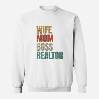 Cute Lady Wife Mom Boss Realtor Sweat Shirt - Seseable