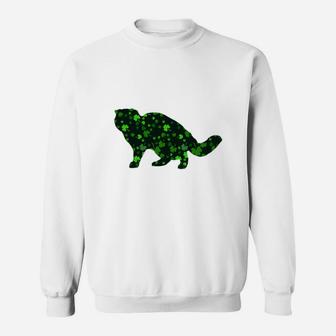 Cute Shamrock Exotic Shorthair Mom Dad Gift St Patricks Day Awesome Cat Lovers Gift Sweat Shirt - Seseable