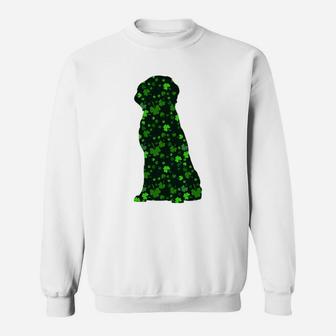 Cute Shamrock Golden Retriever Mom Dad Gift St Patricks Day Awesome Dog Lovers Gift Sweat Shirt - Seseable