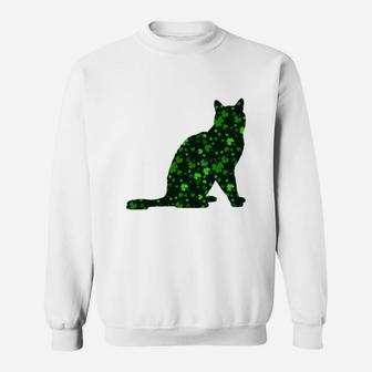 Cute Shamrock Korat Mom Dad Gift St Patricks Day Awesome Cat Lovers Gift Sweat Shirt - Seseable