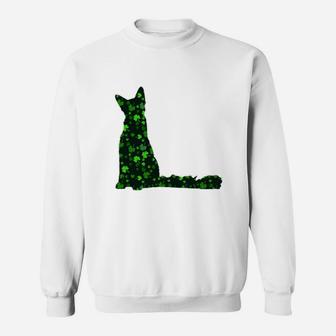 Cute Shamrock Laperm Mom Dad Gift St Patricks Day Awesome Cat Lovers Gift Sweat Shirt - Seseable