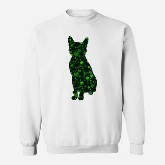 Cute Shamrock Lykoi Mom Dad Gift St Patricks Day Awesome Cat Lovers Gift Sweat Shirt - Seseable