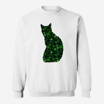Cute Shamrock Manx Mom Dad Gift St Patricks Day Awesome Cat Lovers Gift Sweat Shirt - Seseable