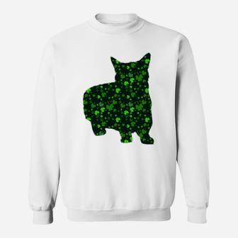 Cute Shamrock Munchkin Mom Dad Gift St Patricks Day Awesome Cat Lovers Gift Sweat Shirt - Seseable