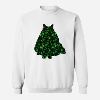 Cute Shamrock Norwegian Forest Mom Dad Gift St Patricks Day Awesome Cat Lovers Gift Sweat Shirt - Seseable