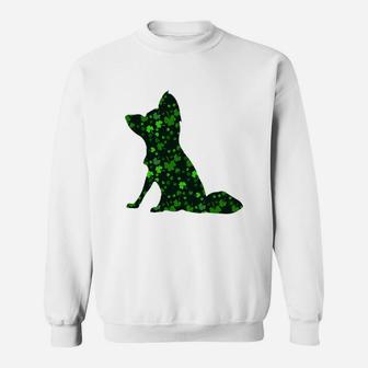 Cute Shamrock Papillon Mom Dad Gift St Patricks Day Awesome Dog Lovers Gift Sweat Shirt - Seseable
